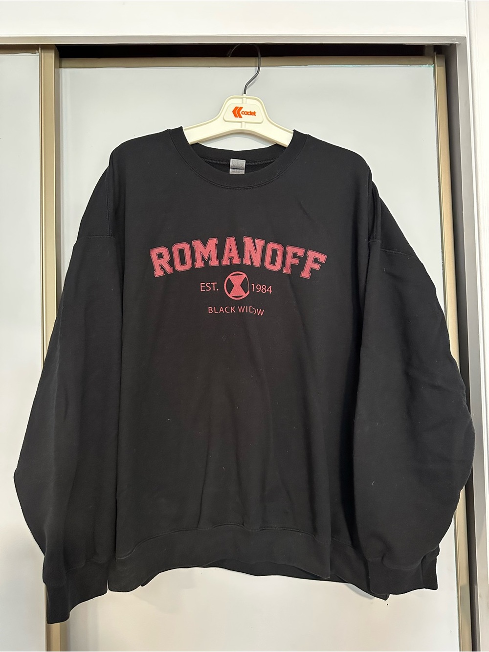 MARVEL Black Widow Black Crewneck Sweater